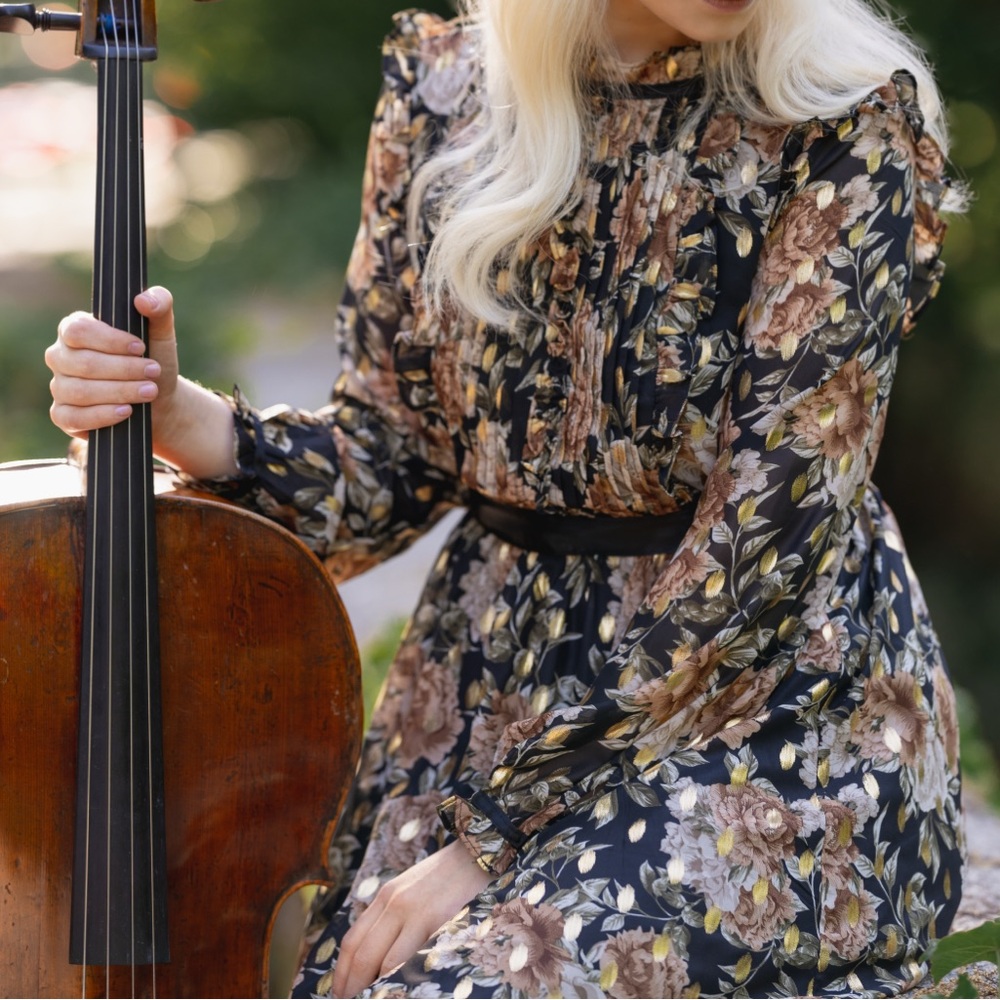 Modest Floral Long Sleeve Dress